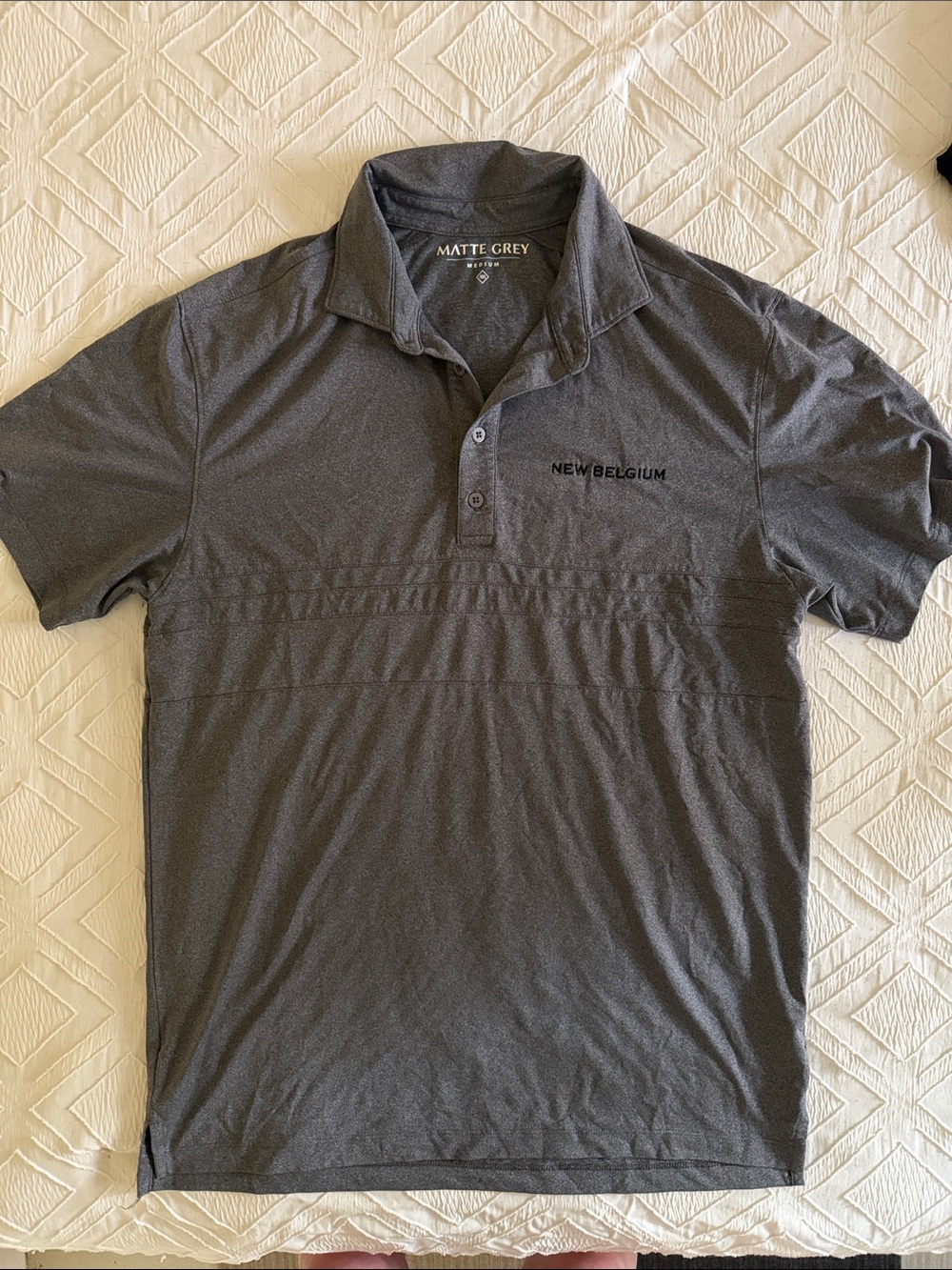 Men's Charcoal Polo with New Belgium Embroidery